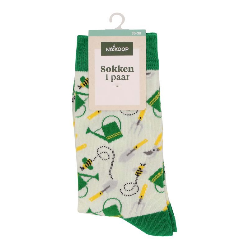 Welkoop Fun Gieter - Sokken - Groen - 35-38 Welkoop Fun Gieter - Sokken - Groen - 35-38