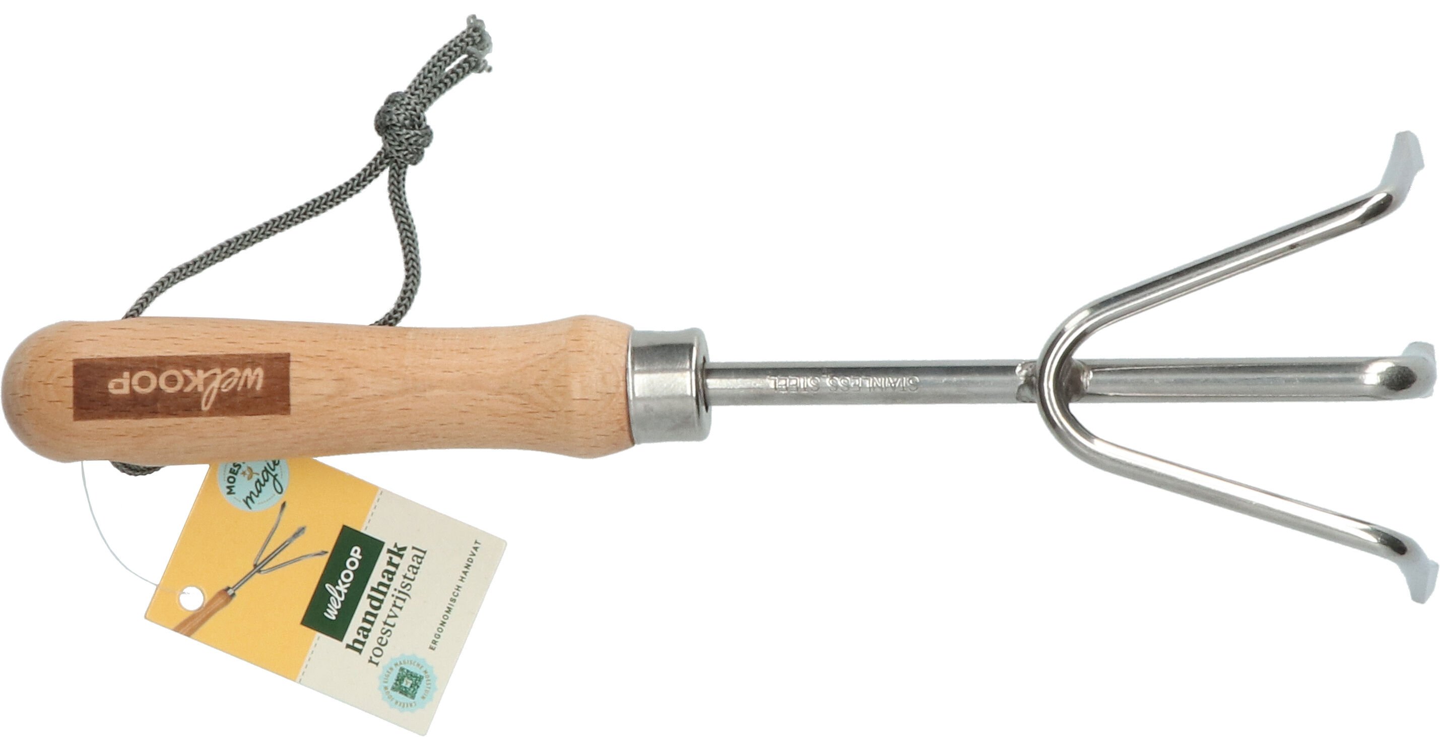 Welkoop Moestuin Magie - Handhark - Hout|Metaal - 31.5x12x4 cm Welkoop Moestuin Magie - Handhark - Hout|Metaal - 31.5x12x4 cm