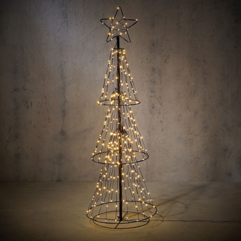 Luca Lighting Dansende Boom - Vlaggenmast kerstboom - 170 - 120 cm