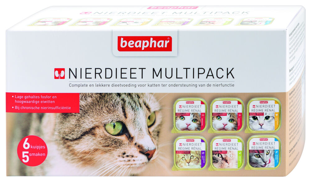Beaphar Nierdieet Taurine - Kattenvoer - 6x100 gram - 600 Gram - kip, zalm Beaphar Nierdieet Taurine - Kattenvoer - 6x100 gram - 600 Gram - kip, zalm