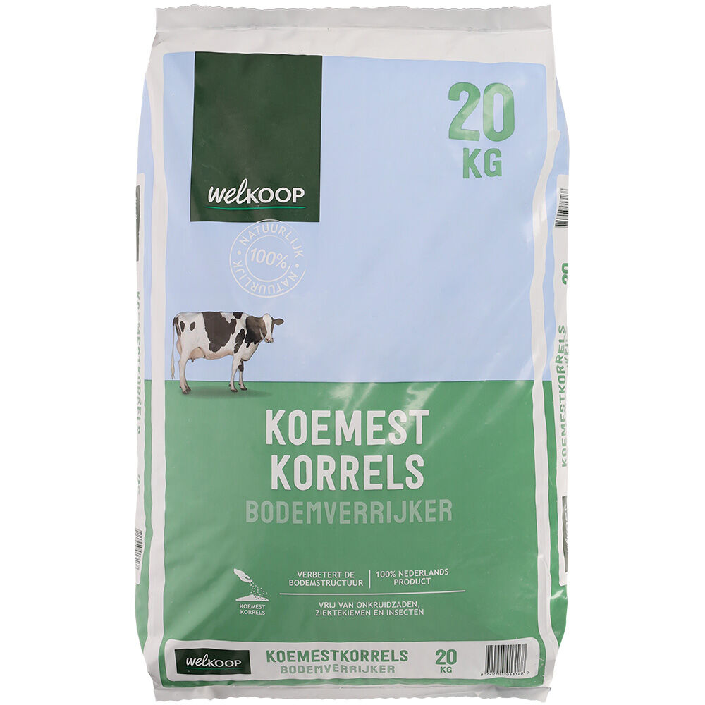 Welkoop Bodemverrijker - Koemestkorrels - 20 Kilogram