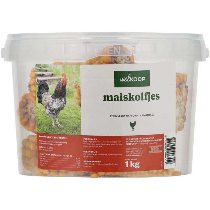 Welkoop Maiskolfjes - Kippensnack - 1 Kilogram Welkoop Maiskolfjes - Kippensnack - 1 Kilogram
