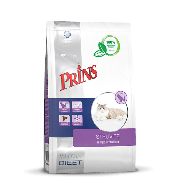 Prins Dieet VitalCare Struvite - Kattenvoer veterinair - 5 Kilogram - gevogelte Prins Dieet VitalCare Struvite - Kattenvoer veterinair - 5 Kilogram - gevogelte