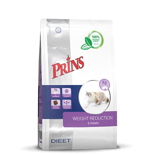 Prins Dieet VitalCare Weight Reduction - Kattenvoer veterinair - 5 Kilogram - gevogelte Prins Dieet VitalCare Weight Reduction - Kattenvoer veterinair - 5 Kilogram - gevogelte