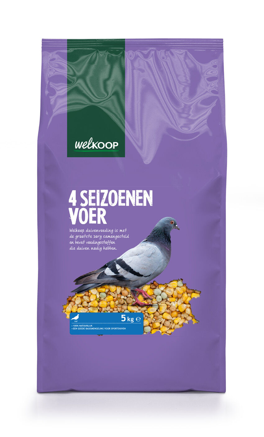 Welkoop 4-Seizoenenvoer - Duivenvoer - 5 Kilogram Welkoop 4-Seizoenenvoer - Duivenvoer - 5 Kilogram