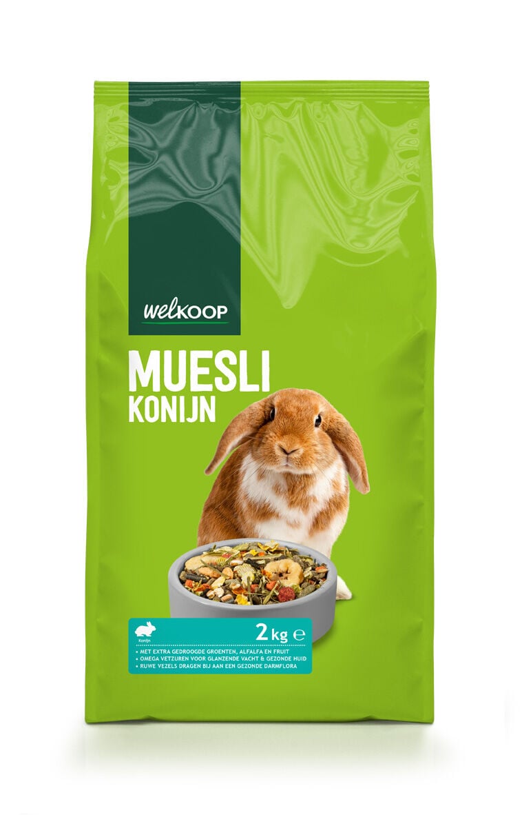Welkoop Muesli - Konijnenvoer - 2 Kilogram Welkoop Muesli - Konijnenvoer - 2 Kilogram
