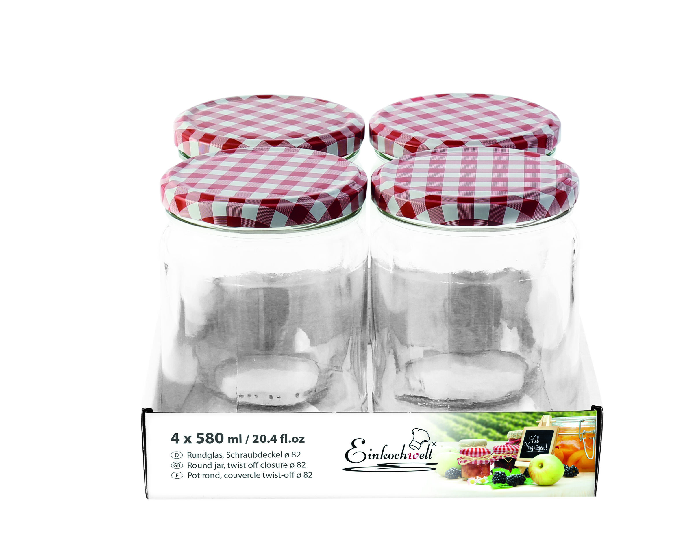 Einkochwelt - Jampotten - 0.58 l - 580 Milliliter