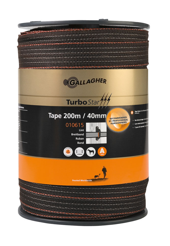 Gallagher Turbostar lint 40 mm - 200 meter - Terra - 32 cm - 200 Meter - Terra - 22 cm - 20000 cm