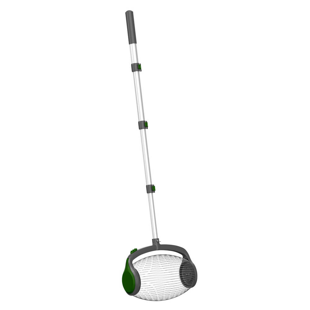 Welkoop - Notenraper met uitschuifbare steel - Grijs, Groen