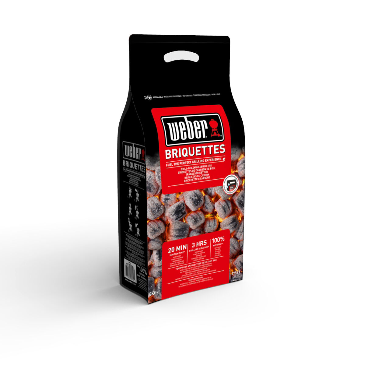 Weber Briketten - BBQ brandstoffen - 8 Kilogram Weber Briketten - BBQ brandstoffen - 8 Kilogram
