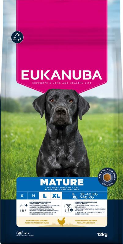 Eukanuba Senior Medium  - Hondenvoer - 12 Kilogram - kip