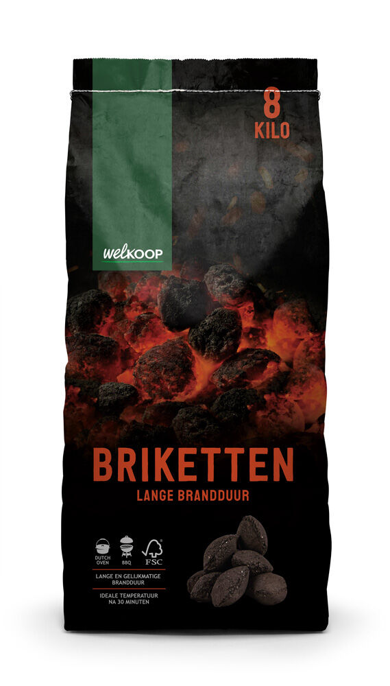 Welkoop Briketten - BBQ brandstoffen - 8 Kilogram Welkoop Briketten - BBQ brandstoffen - 8 Kilogram