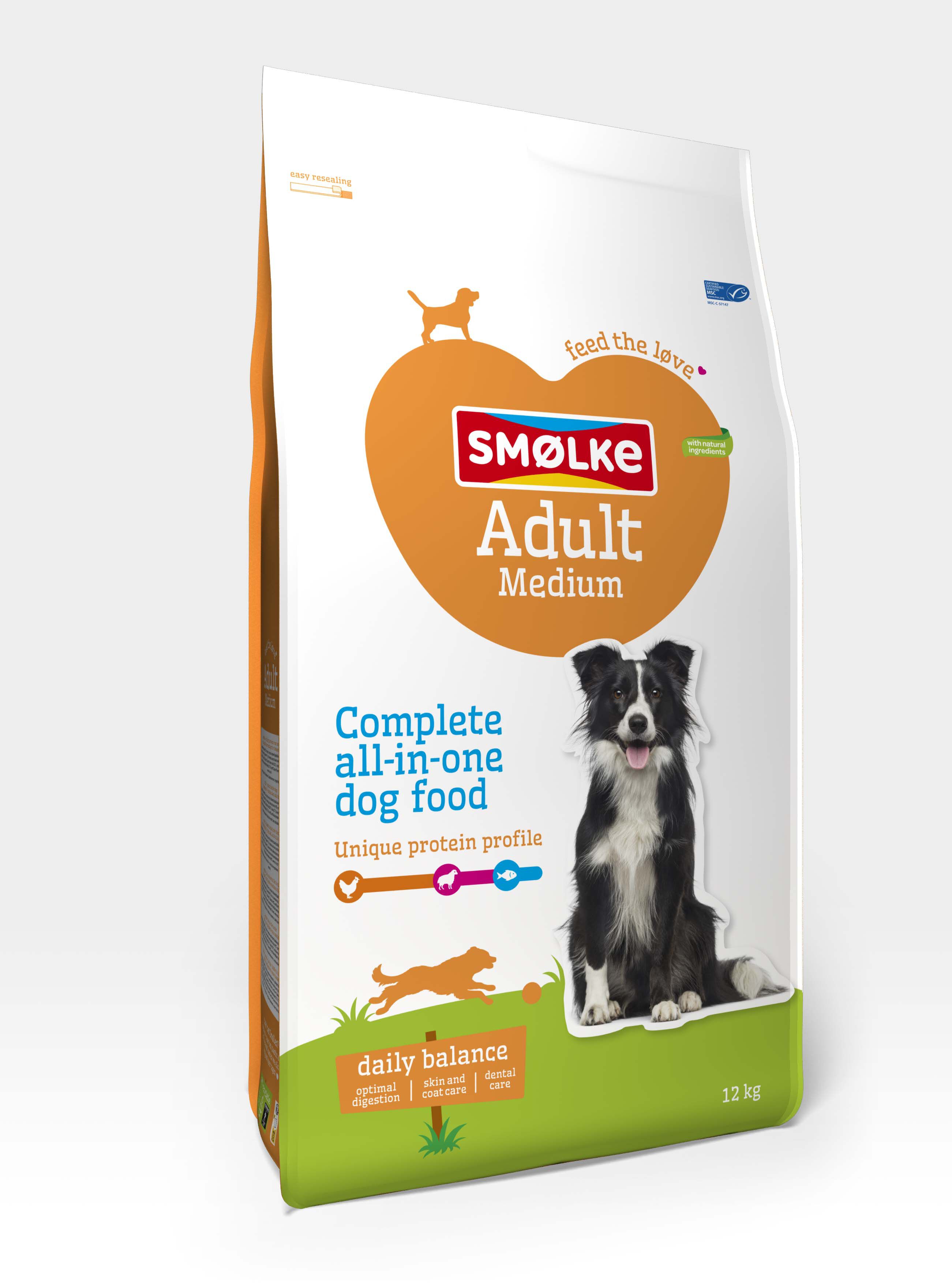 Smölke Adult Medium - Hondenvoer - 12 Kilogram - kip, lam, vis