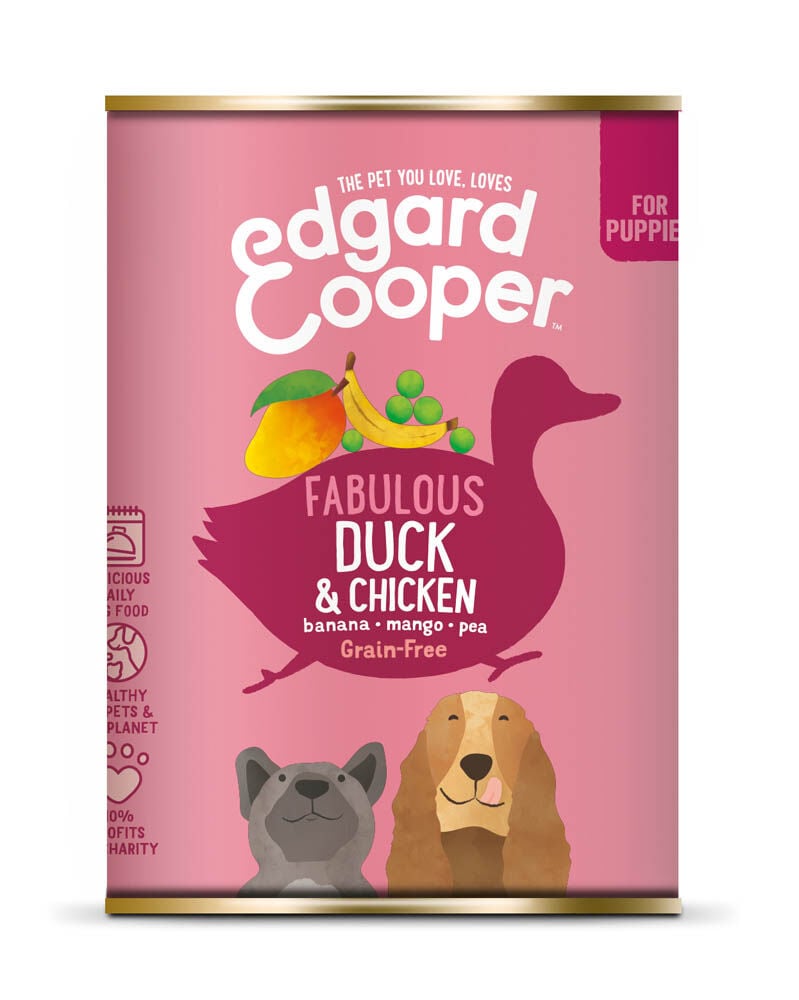 Edgard & Cooper Puppy - Hondenvoer - 400 Gram - kip, eend