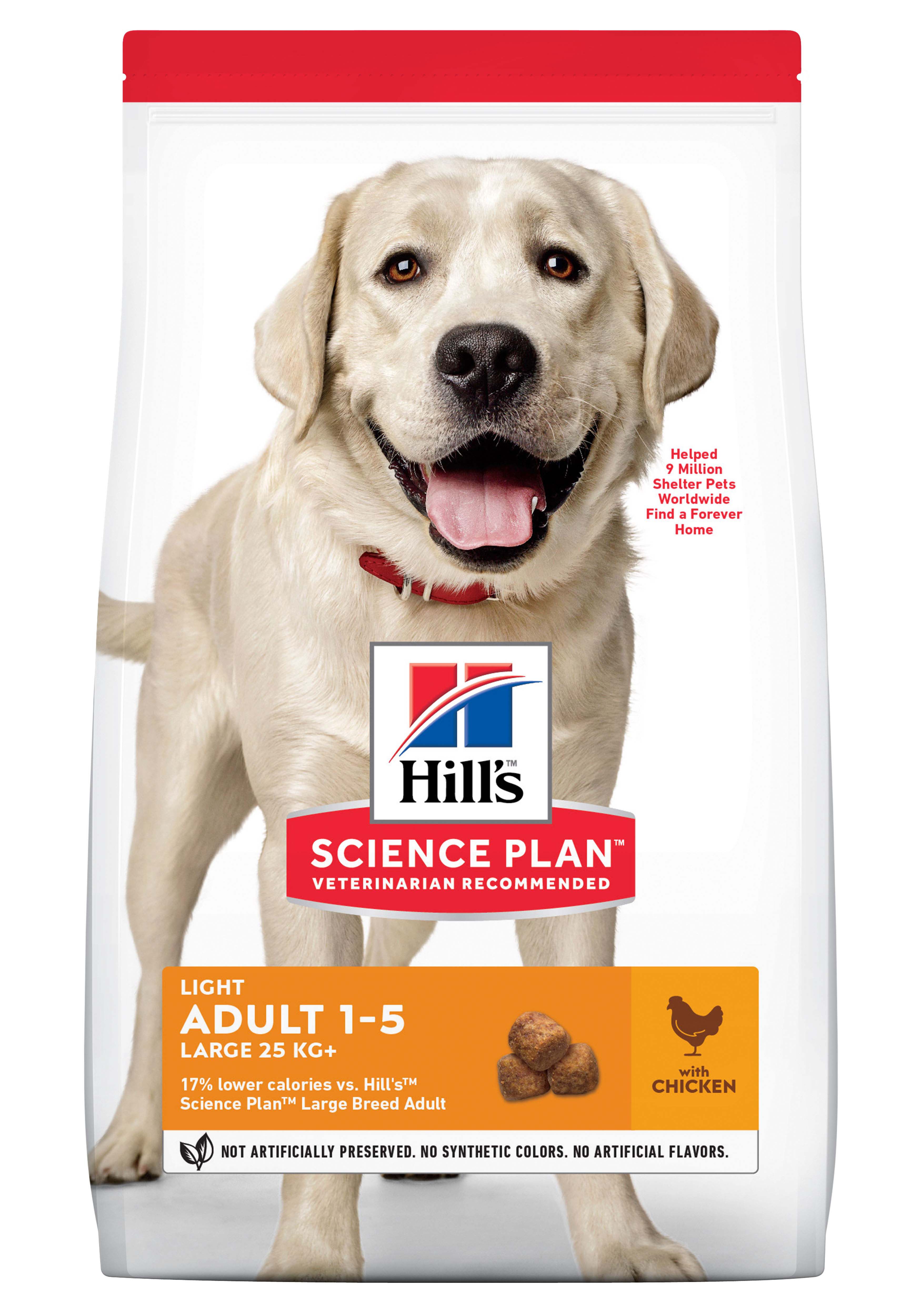 Hill's Science Plan Adult Light Large breed - Hondenvoer - 12 Kilogram - kip Hill's Science Plan Adult Light Large breed - Hondenvoer - 12 Kilogram - kip