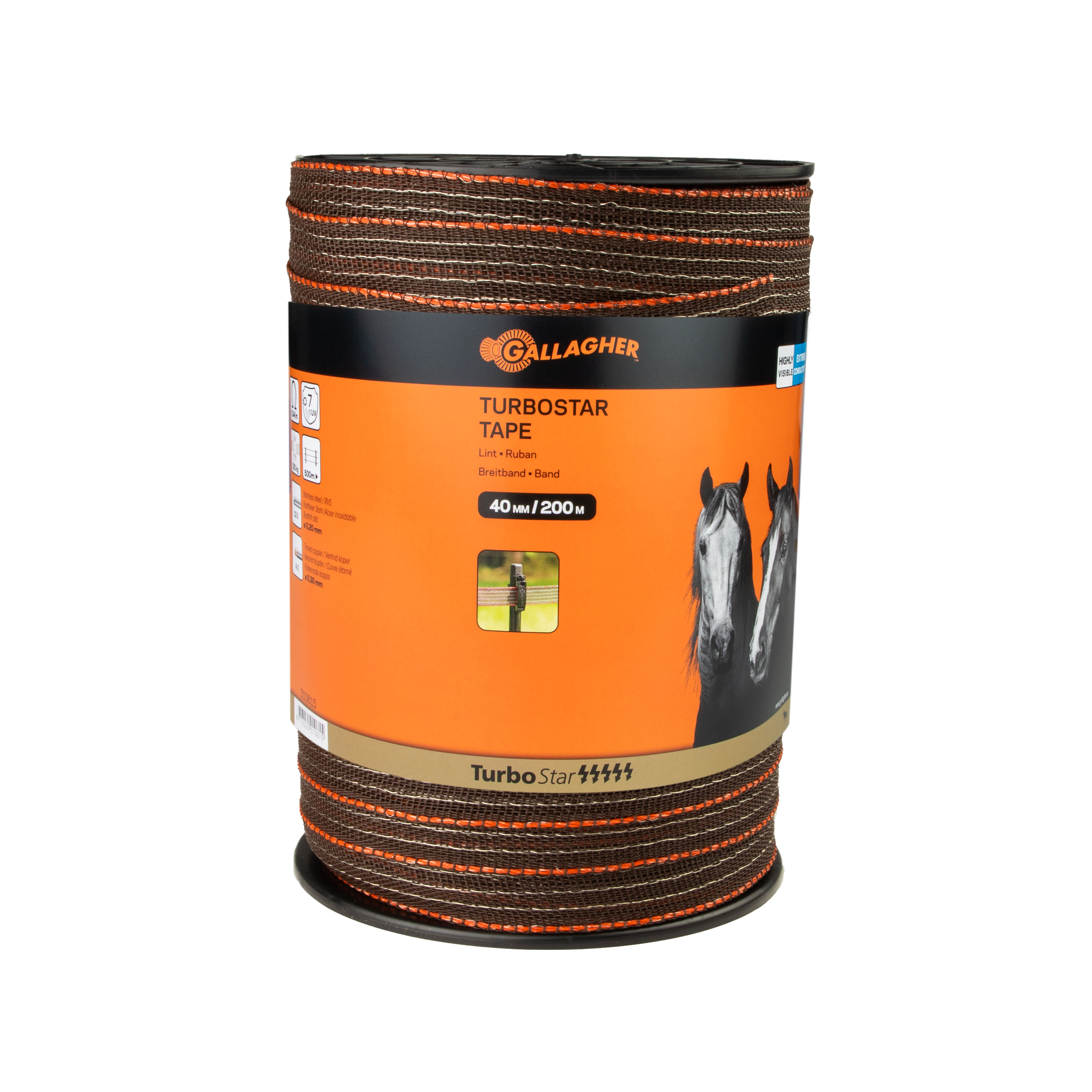 Gallagher Turbostar lint 40 mm - 200 meter - Terra - 32 cm - 200 Meter - Terra - 22 cm - 20000 cm