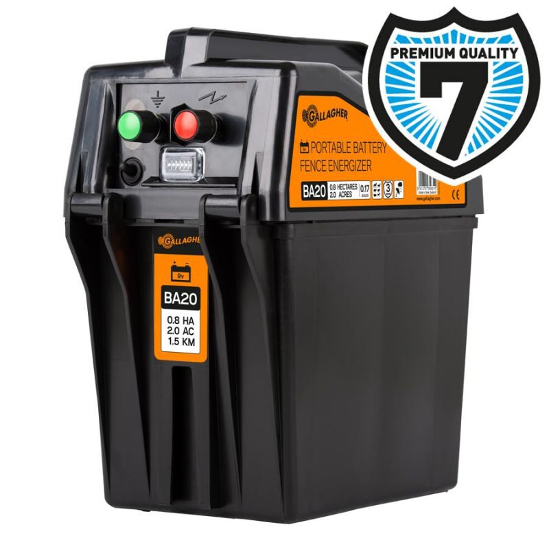 Gallagher BA20 - Schrikdraadapparaten - 29.5 cm - 9V - 0.17 Joule - 28 cm