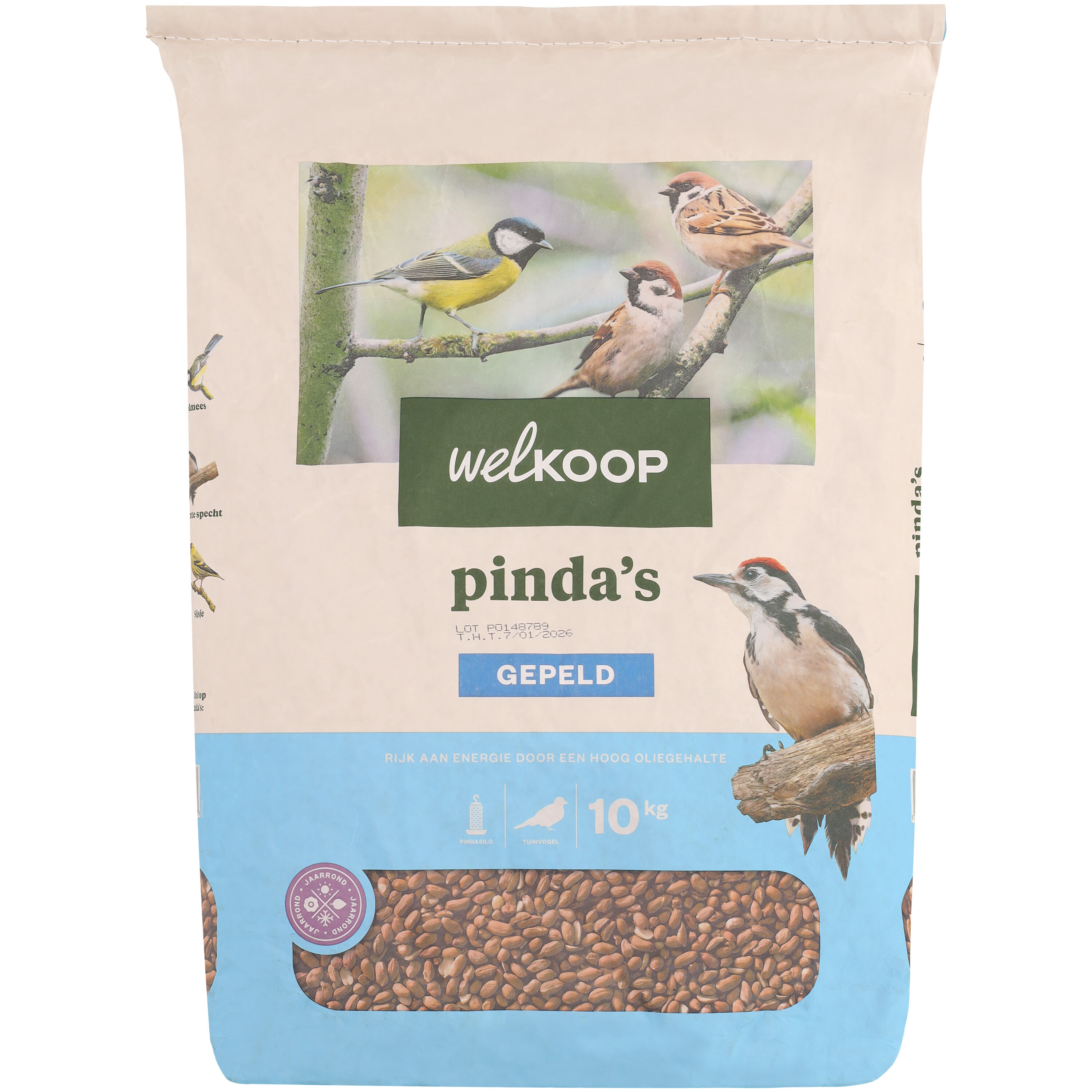 Welkoop Gepelde Pinda's - Tuinvogelvoer - 10 Kilogram - Gepelde pinda Welkoop Gepelde Pinda's - Tuinvogelvoer - 10 Kilogram - Gepelde pinda