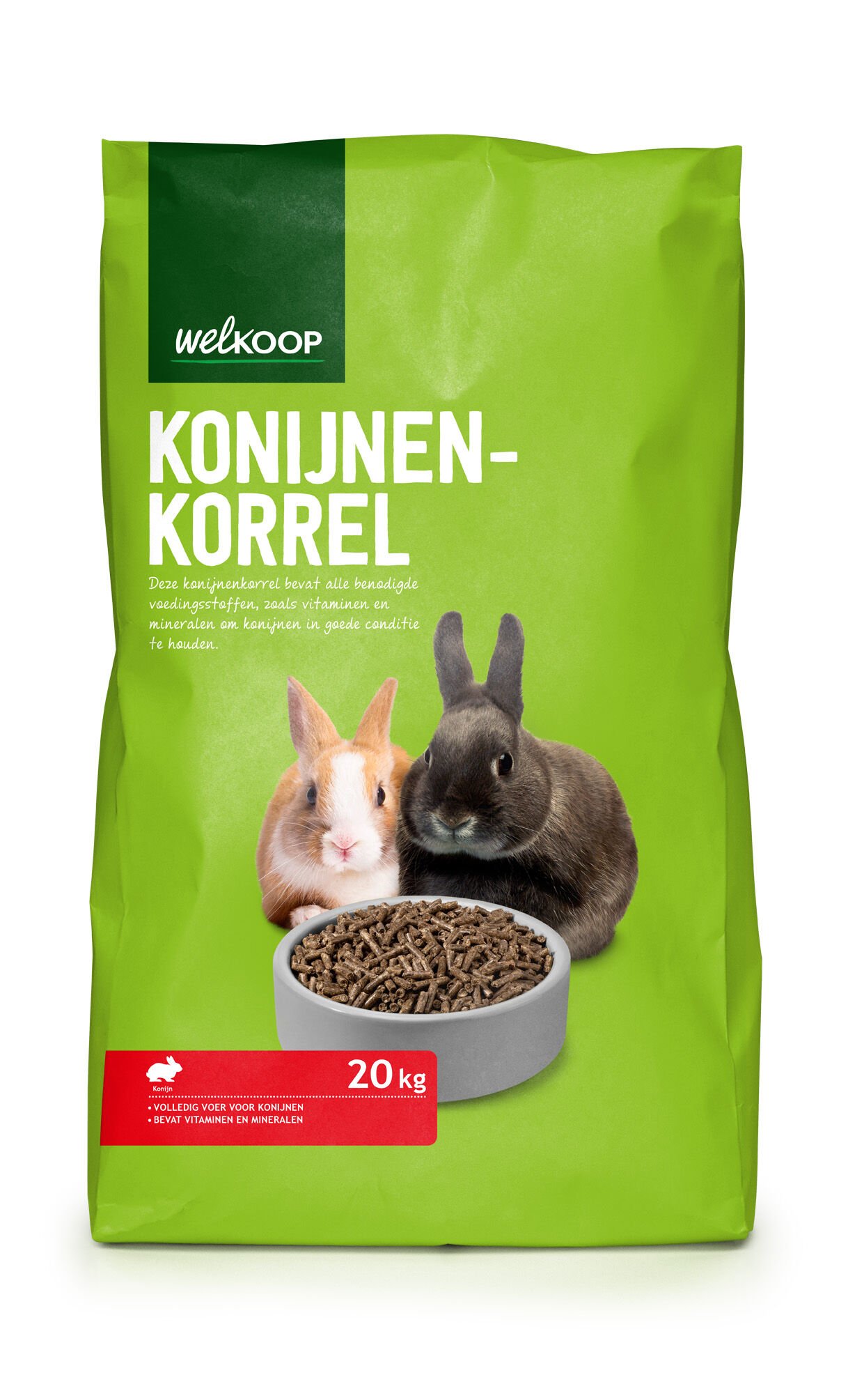 Welkoop Konijnenkorrel - Konijnenvoer - 20 Kilogram Welkoop Konijnenkorrel - Konijnenvoer - 20 Kilogram