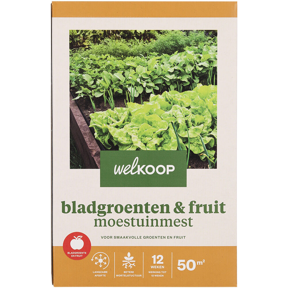 Welkoop - Bladgroenten en Fruit Moestuinmest - 50 m2 - 2 Kilogram Welkoop - Bladgroenten en Fruit Moestuinmest - 50 m2 - 2 Kilogram