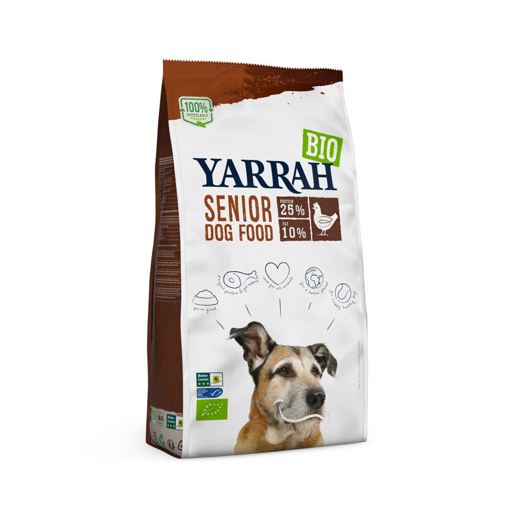 Yarrah Senior Biologisch - Hondenvoer - 10 Kilogram - kip