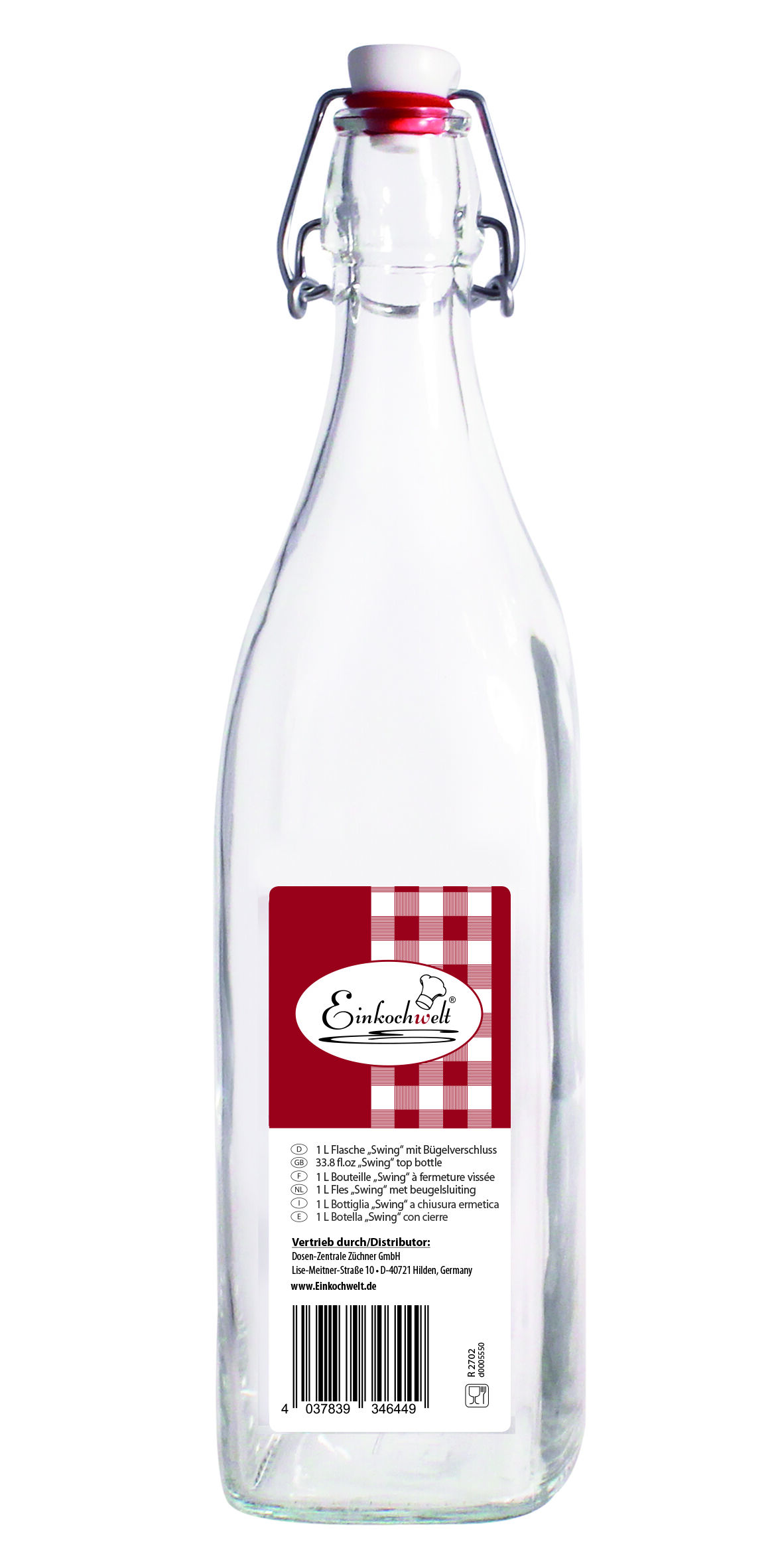 Beugelfles - 1 l - 1000 Milliliter