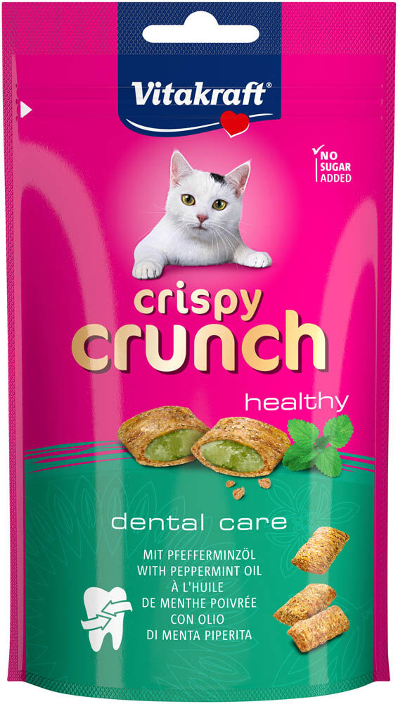 Vitakraft Crispy Crunch Healthy - Kattensnack - 60 Gram - Dental Vitakraft Crispy Crunch Healthy - Kattensnack - 60 Gram - Dental