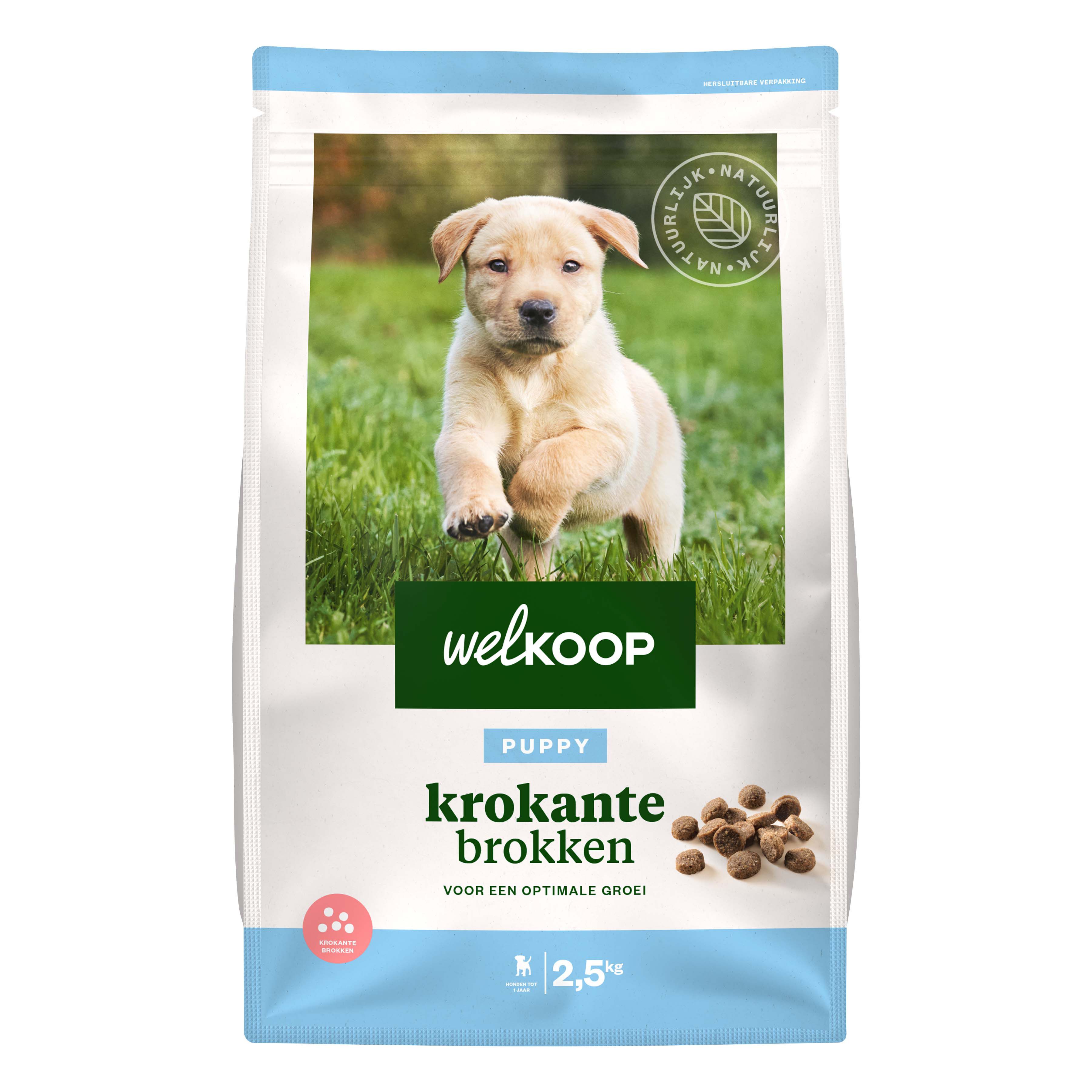 Welkoop Puppy Krokante brokken - Hondenvoer - 2.5 Kilogram - gevogelte