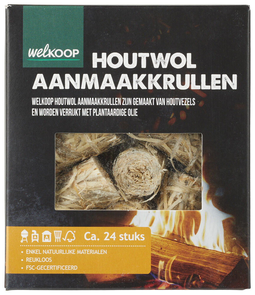 Welkoop Houtwol aanmaakkrullen - BBQ brandstoffen - 24 Stuks - 0.1 hour Welkoop Houtwol aanmaakkrullen - BBQ brandstoffen - 24 Stuks - 0.1 hour