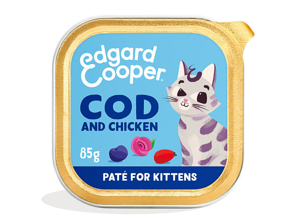 Edgard & Cooper Paté - Kattenvoer - 85 Gram - kip, kabeljauw