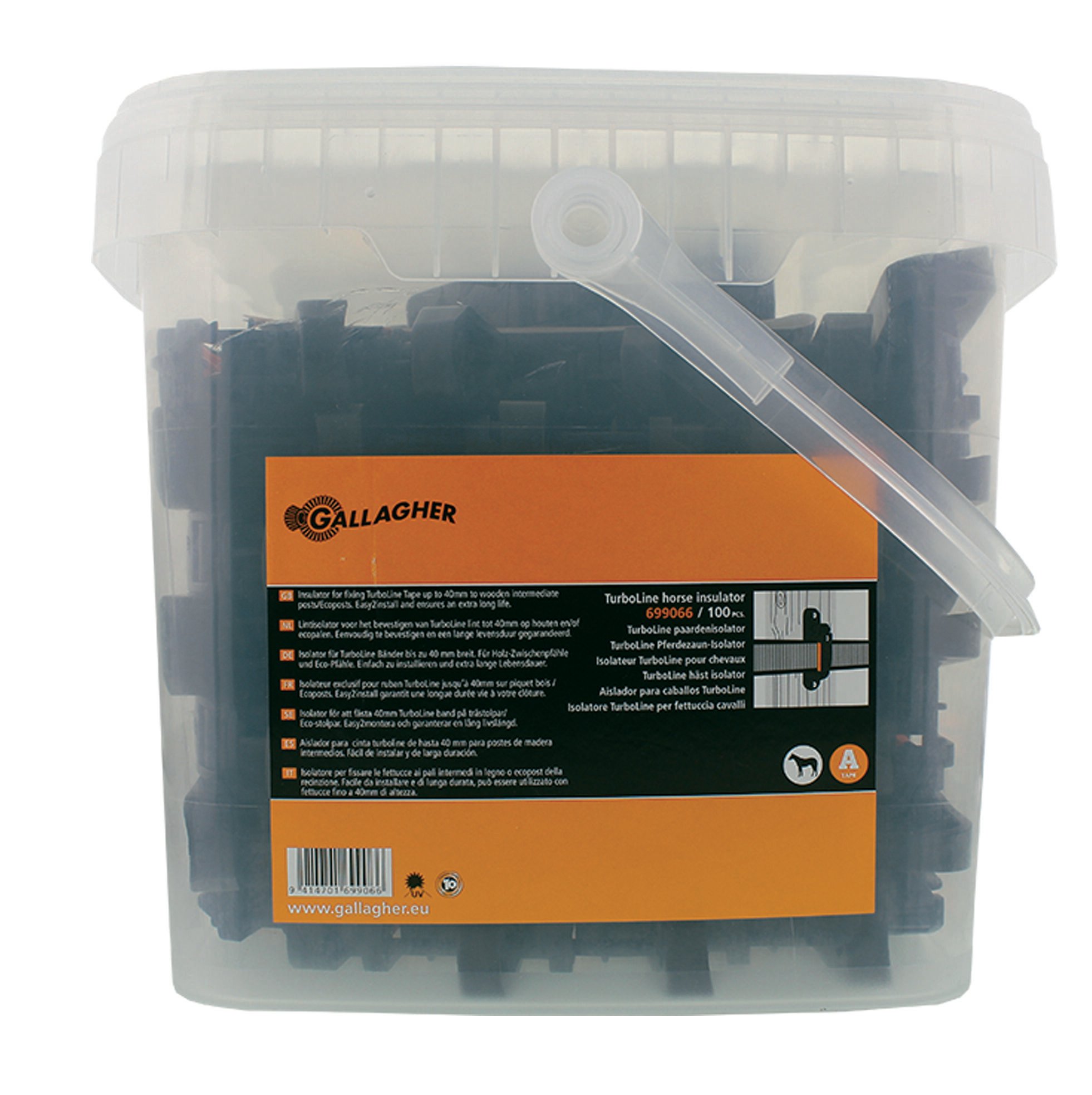 Gallagher TurboLine Paardenisolator - 20.5 cm - 100 Stuks - Zwart - 24 cm Gallagher TurboLine Paardenisolator - 20.5 cm - 100 Stuks - Zwart - 24 cm