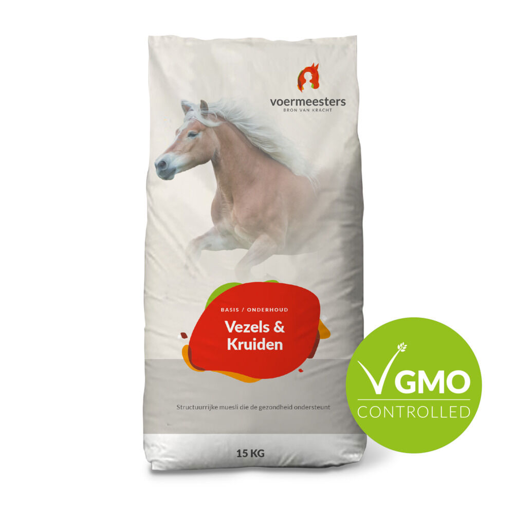 Voermeesters Vezels & Kruiden - Basisvoeding - 15 Kilogram - Zak Voermeesters Vezels & Kruiden - Basisvoeding - 15 Kilogram - Zak