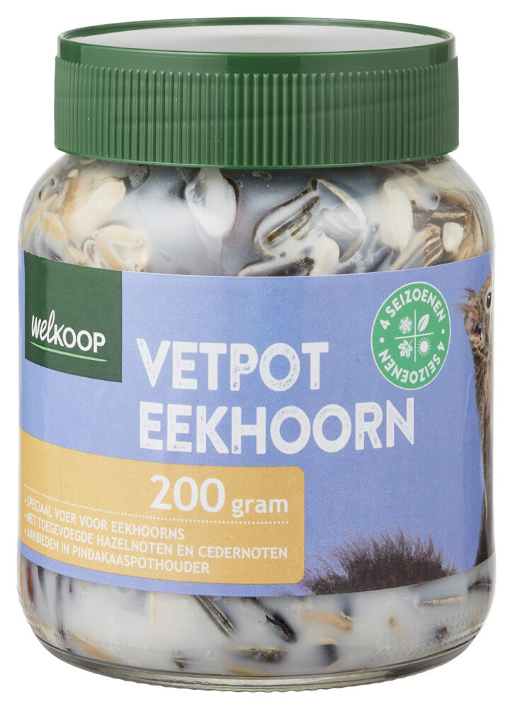 Welkoop Aanvullend Eekhoorn voer - Vetpot - 200 Gram