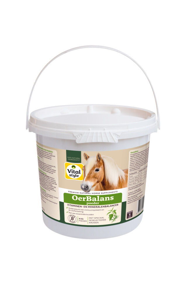 VITALstyle Oerbalans Poeder - Paardenvoer - 4 Kilogram - Emmer