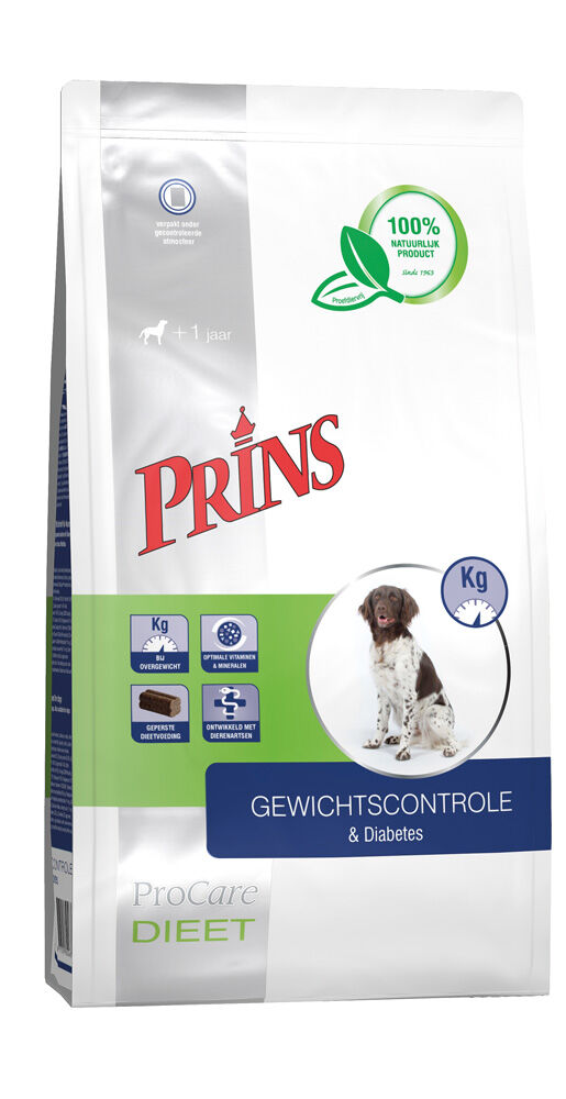 Prins Dieet ProCare Gewichtscontrole & Diabetes - Hondenvoer veterinair - 3 Kilogram - gevogelte Prins Dieet ProCare Gewichtscontrole & Diabetes - Hondenvoer veterinair - 3 Kilogram - gevogelte