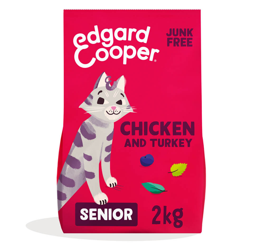 Edgard & Cooper Senior Brokjes - Kattenvoer - 2 Kilogram - kalkoen, kip