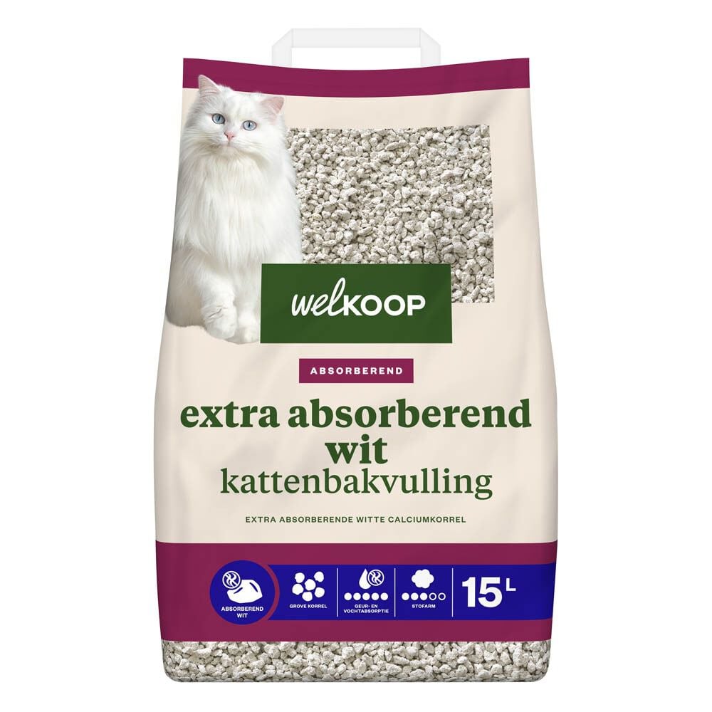 Welkoop Extra Absorber - Kattenbakvulling - 15 Liter - Zonder toegevoegde geur Welkoop Extra Absorber - Kattenbakvulling - 15 Liter - Zonder toegevoegde geur