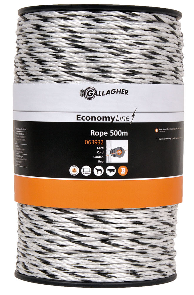 Gallagher EconomyLine - Cord - 31.7 cm - 500 Meter - Wit - 22 cm - 50000 cm