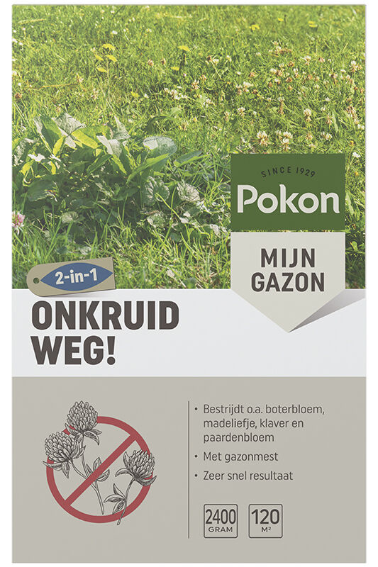 Pokon Onkruid weg - Gazonmeststof - 120 m2 - 2400 Gram