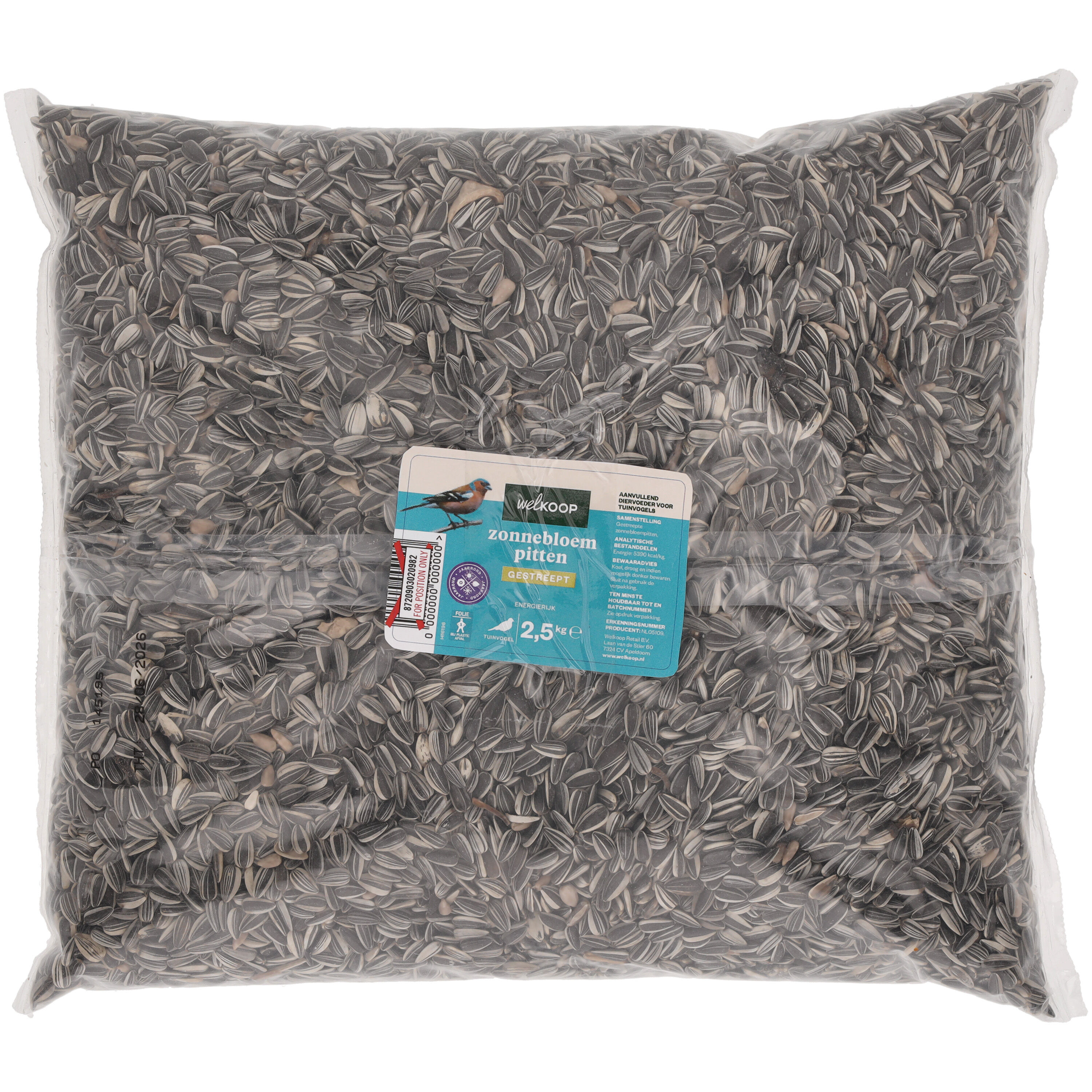 Welkoop - Gestreepte Zonnebloempitten - Tuinvogelvoer - 2.5 Kilogram Welkoop - Gestreepte Zonnebloempitten - Tuinvogelvoer - 2.5 Kilogram