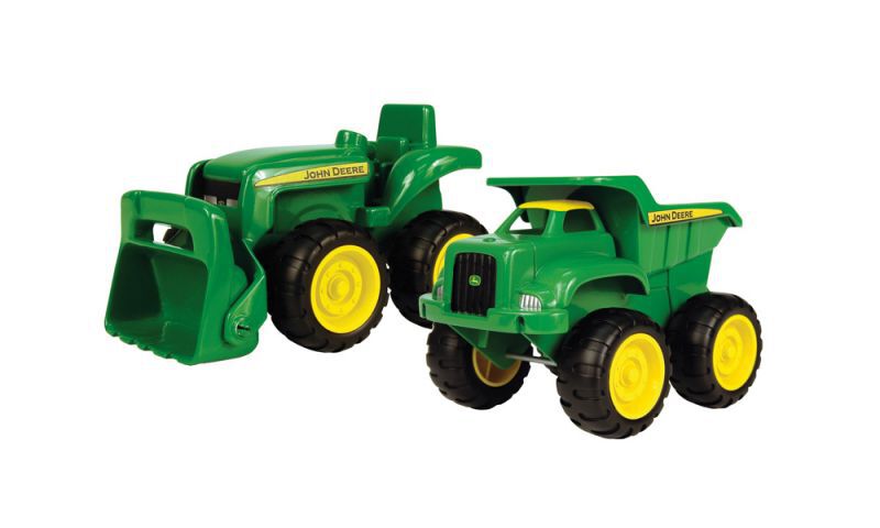 Britains John Deere zandbak kiepwagen & tractor  - Tractoren