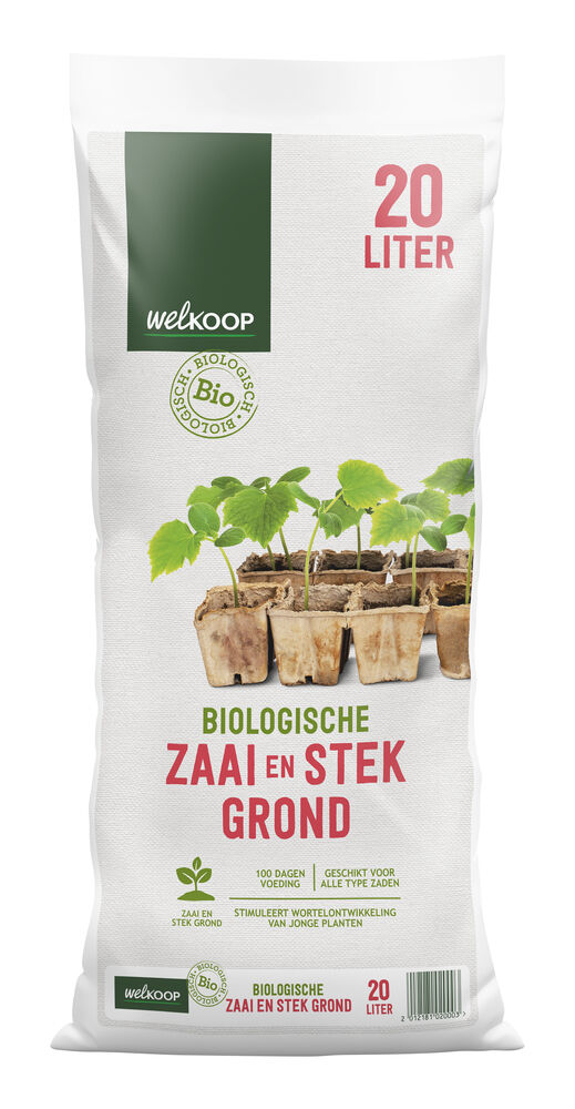 Welkoop Biologische Zaai- en stek grond - Potgrond - 20 Liter