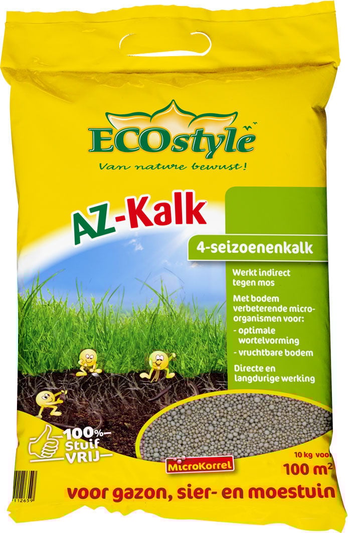 ECOstyle Gazon AZ-Kalk - 4-seizoenenkalk - 135 m2 - 10 Kilogram ECOstyle Gazon AZ-Kalk - 4-seizoenenkalk - 135 m2 - 10 Kilogram