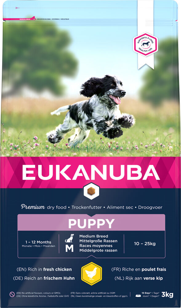 Eukanuba Growing Puppy Medium - Hondenvoer - 3 Kilogram - kip