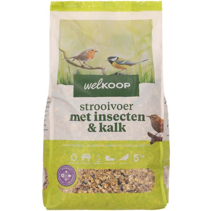 Welkoop - Strooivoer - Tuinvogelvoer - 5 Kilogram - Kalk, insecten Welkoop - Strooivoer - Tuinvogelvoer - 5 Kilogram - Kalk, insecten