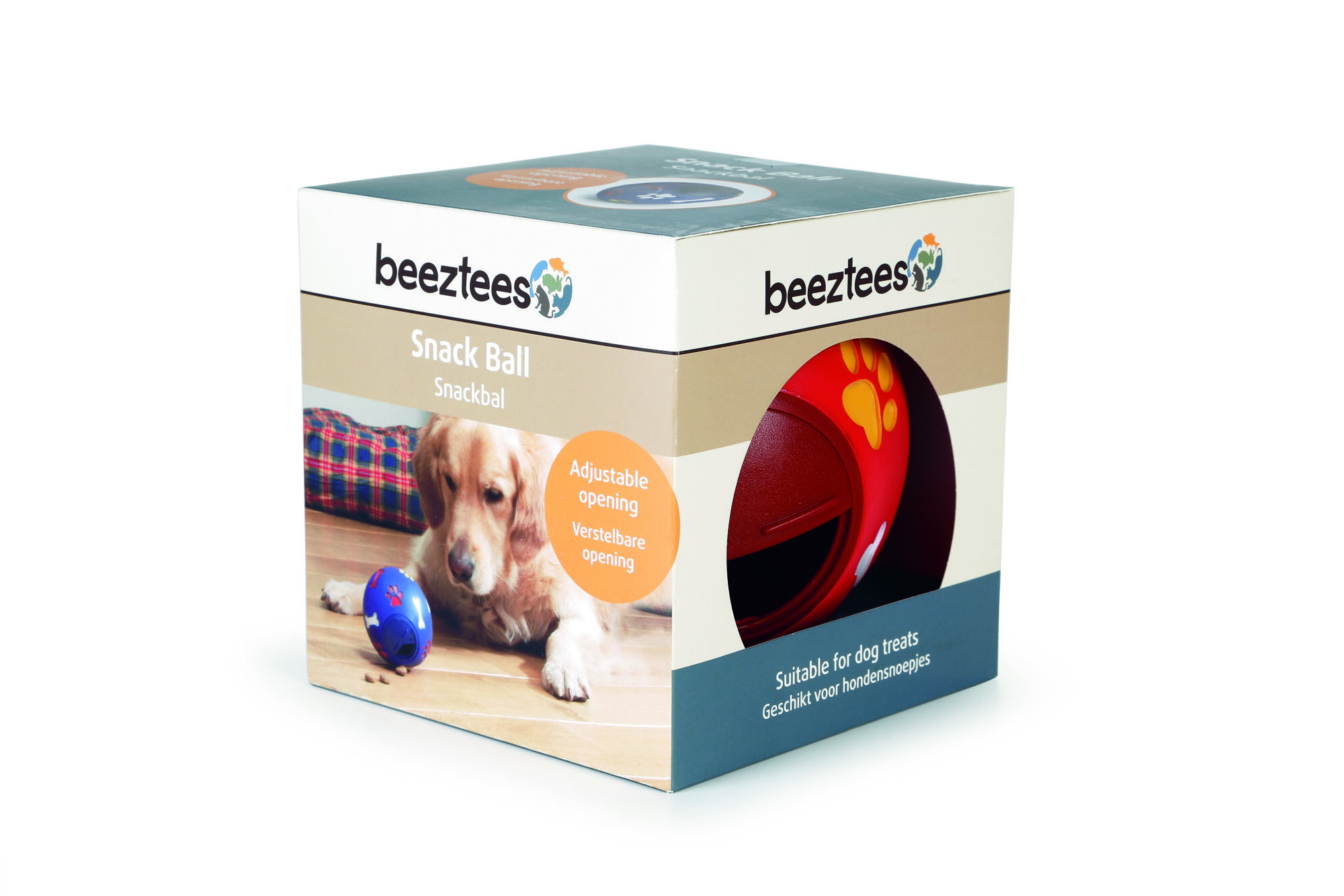 Beeztees Snackbal  - Vulbaar Hondenspeelgoed - assorti - 15x15x15 cm