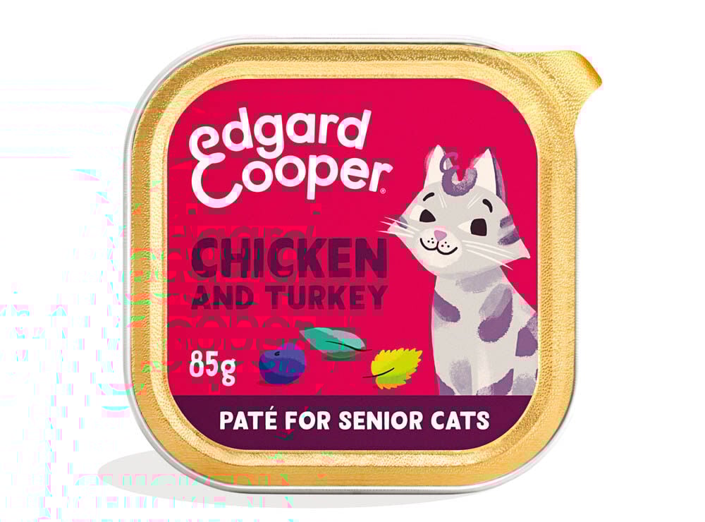 Edgard & Cooper Senior Paté - Kattenvoer - 85 Gram - kalkoen, kip